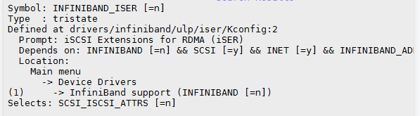 iser kernel configure